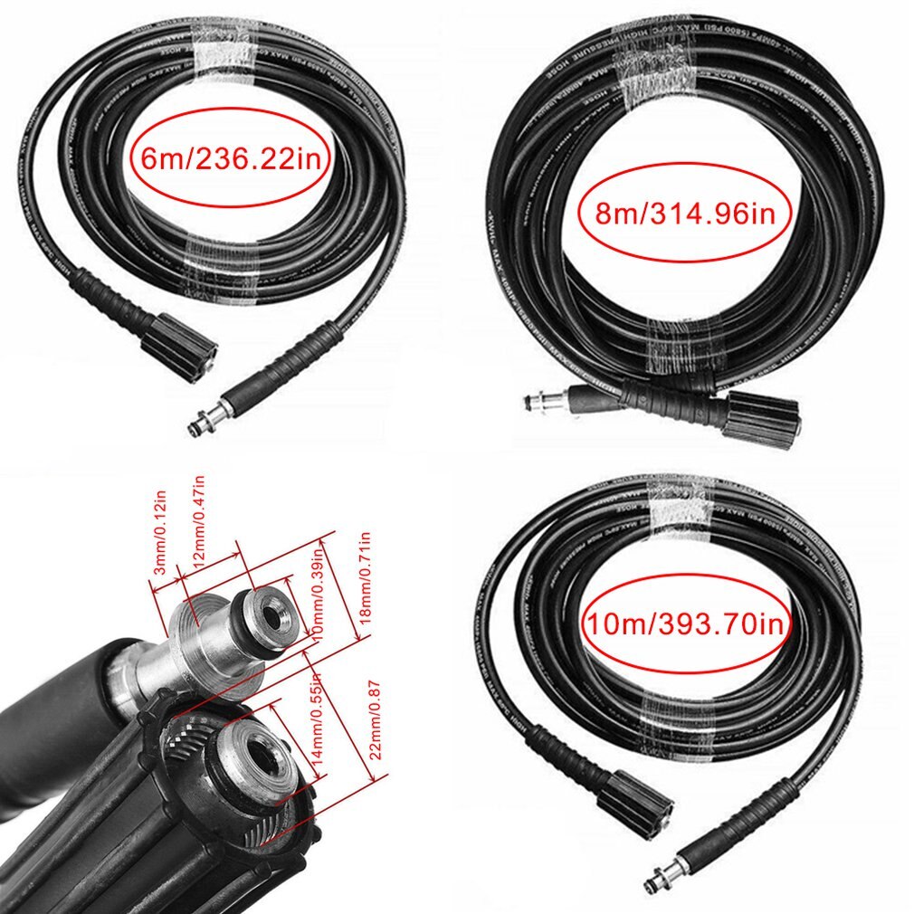 6 ~ 10m högtrycksvattenrengöringsslangrörsladd högtryckstvättsslang bilbricka vattenslang för karcher  k2 k3 k4 k5 (6m)