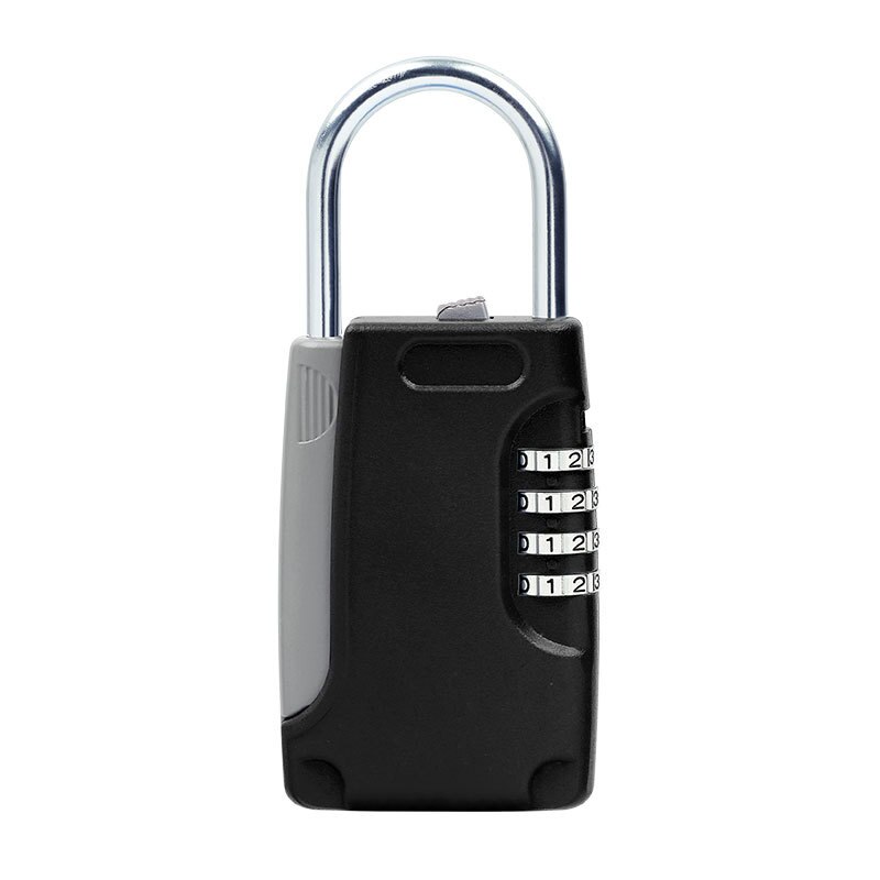 Mini Key Safe Box Hidden Organizer 4-Digital Password Lock House Villa Car Caravan Spare Keys Storage Box: black