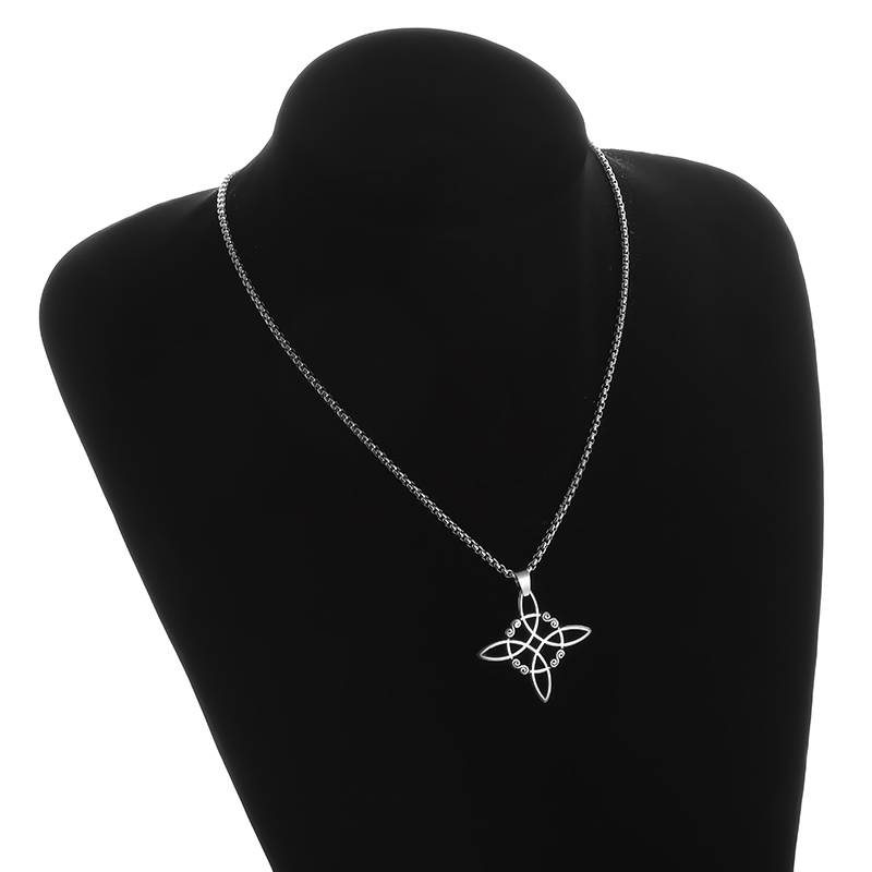 Moda bruxaria bruxa nó colar celta proteção irlandesa nó pingente masculino feminino tendência amuletos jóias presentes