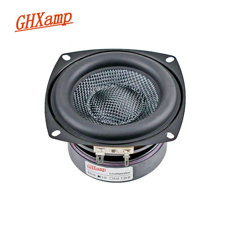 Ghxamp 4 Inch Woofer Subwoofer Luidspreker Hifi 4ohm 40W Glasvezel Geweven Wastafel Diepe Bas Loudspeaekr Grote Magnetische 1pc