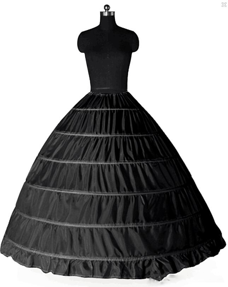 6 Hoops Ball Gown Petticoat Crinoline Underskirt Bridal Petticoats Slip Skirt Crinoline For Wedding Dress