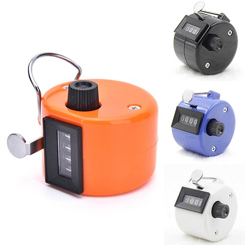 ZLinKJ 4 Digit Plastic Portable Convenient Metal Hand Held Tally Counter Manual Clicker Number Counting