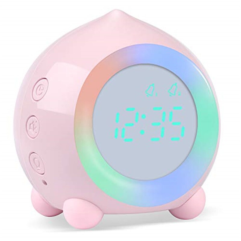 Kids Smart Alarm Clock bluetooth Function 7 Colors Changing Bedroom Student Wake Up Digital Display Table Clock Sleep Timer