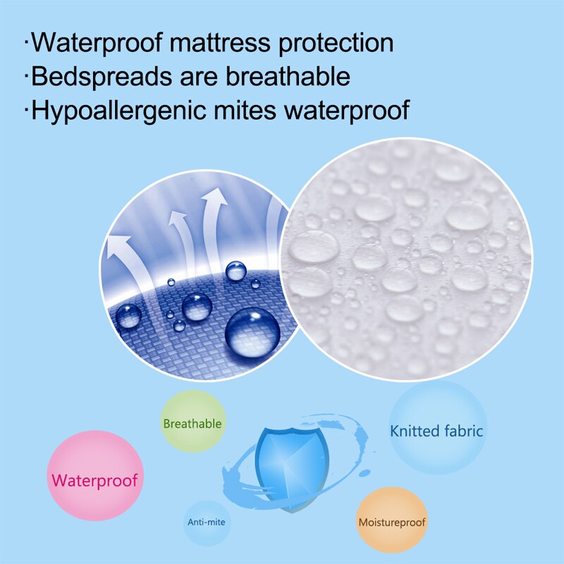 DFHTwin Volledige Queen Kingsize Badstof Waterdichte Matrashoes Protector voor Bedplassen En Bed Bug Fit Voor USA Matras Size