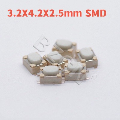 Micro-interrupteur à bouton-poussoir tactile, SMD 2, 4 broches, 3x4mm, 3x6mm, 4x4mm, 3x4x2.5, 3x6x4.3, 3x6x2.5, 10 pièces * 6*3.5 4*4*0.8 4*4*3.0 MM: GRIS