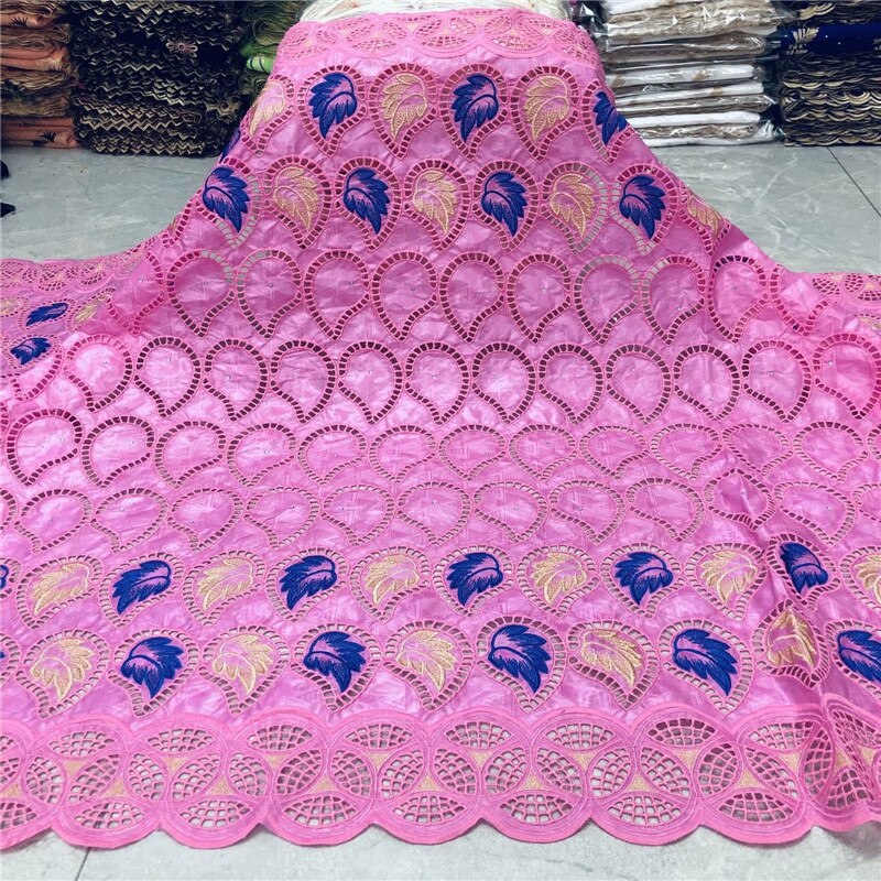 5 Yards bazin riche fabric latest Bazin Brode with mesh embroidered bazin rich fabric African lace fabric for cloth cotton: XJ1300606b6