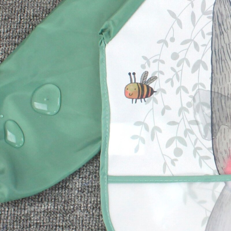 Cute Baby Bibs Waterproof Long Sleeve Apron Children Feeding Smock Bib Burp Clothes Soft Eat Toddler Baberos Bavoir