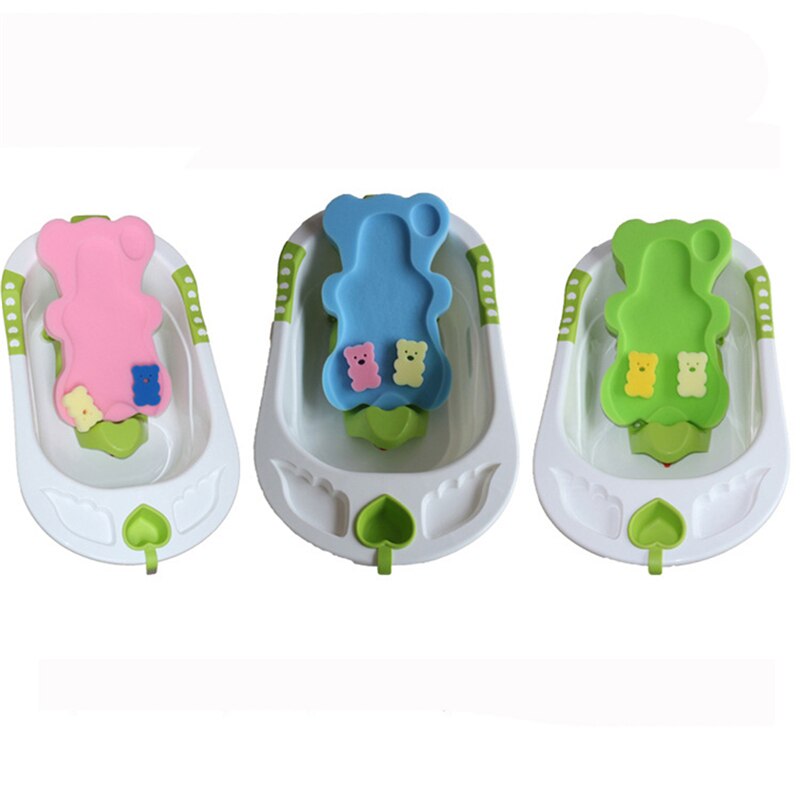 baby badesete spedbarn sklisikker myk badeskum pute matt kroppspute svamp badekar matt sikkerhets badekar sete  + 2 stk skum gni