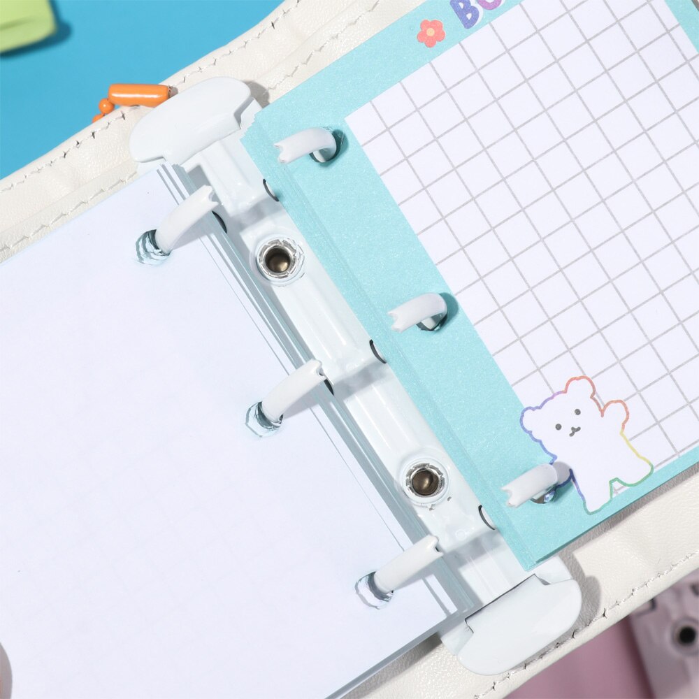 3 Holes Binder Clip Colorful Metal Spiral Ring Binder Notebook Planner Binder Clip Loose-leaf File Folder Office Supplies