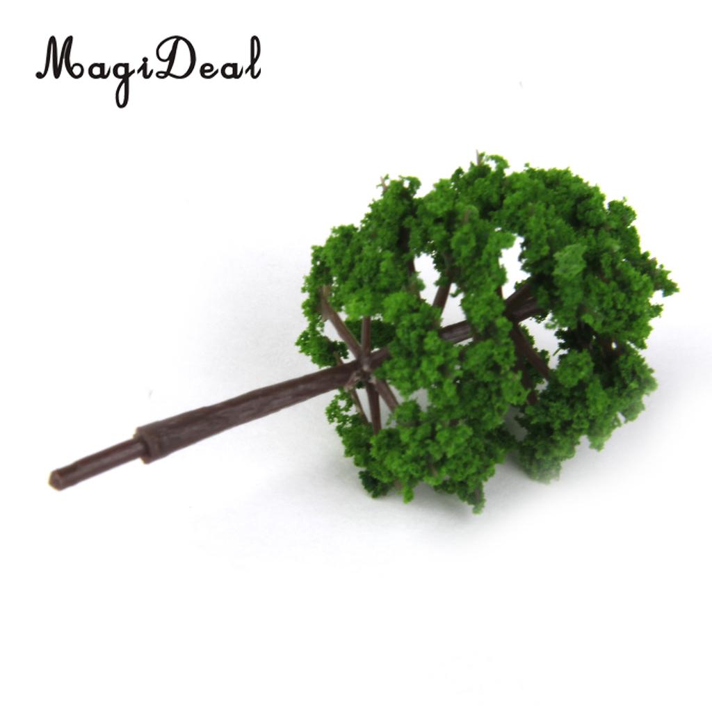 40 Pcs/Pack 1/250 Skala Kunststoff Modell Bäume Zug Track Eisenbahn Straße Hof Straße Landschaft Layout Dark Grün 5cm
