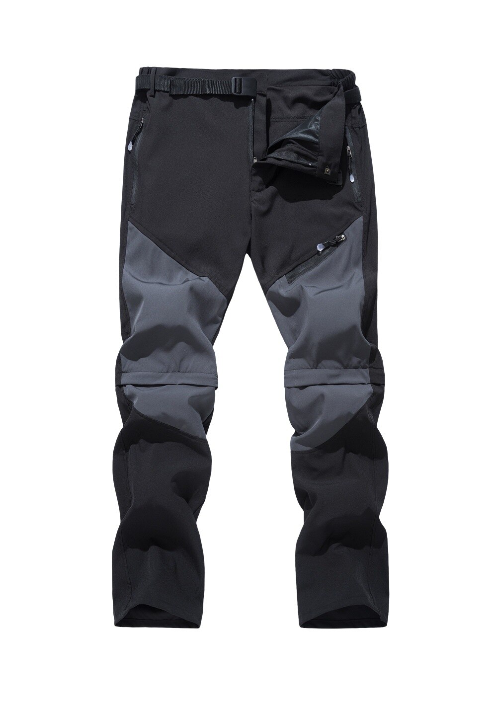 Hurtigttørrende aftagelige vandrebukser mænd udendørs sport sommer åndbare shorts bjerg camping vandrebukser vandtætte bukser: Grå / Xxxl