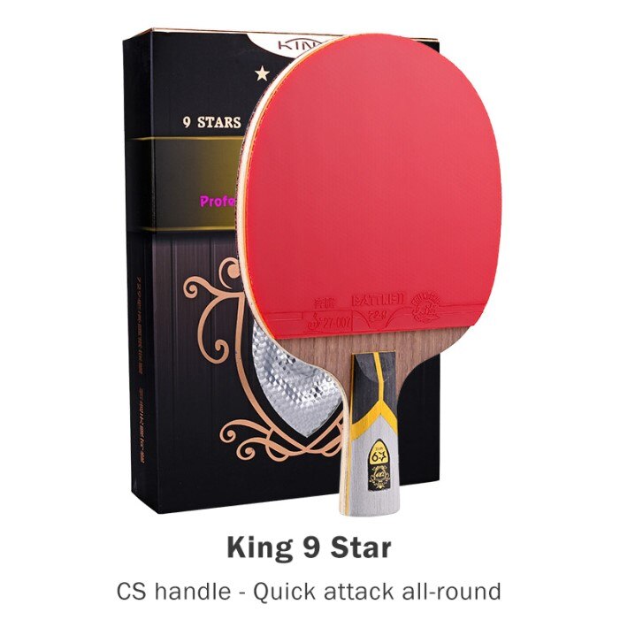 729 pingismaila hyökkäävä pöytätennismaila kuningas 6 7 8 9 tähden ittf hyväksytty pingismela keskitasolle: King 9 star-cs