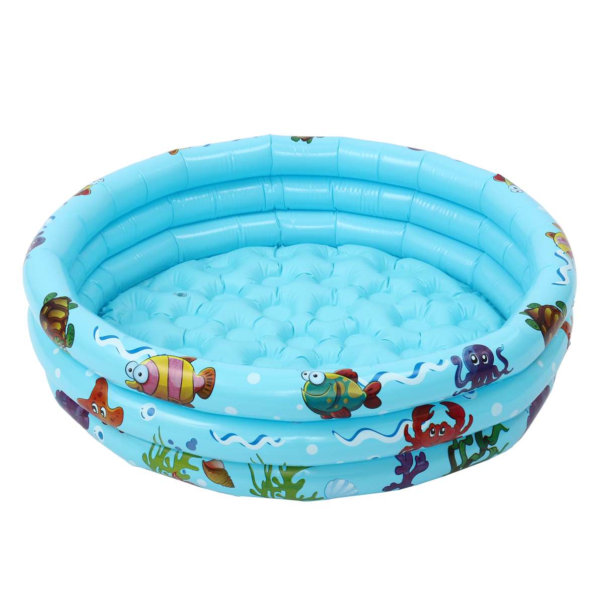 90 x 25cm oppustelig baby swimmingpool piscina bærbar udendørs børnebassin badekar børnepool baby swimmingpool vandkar: Blå