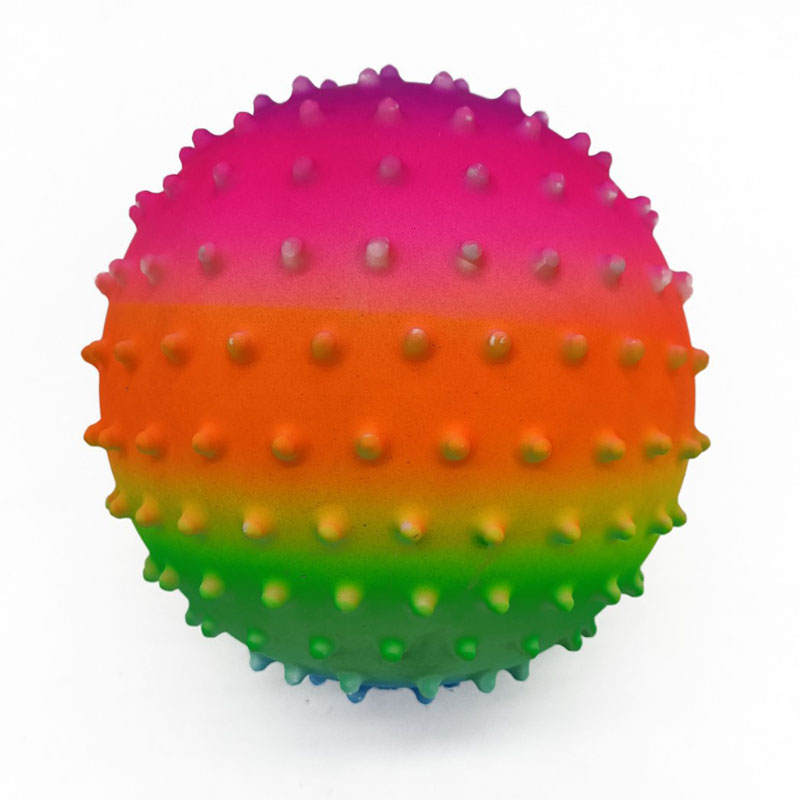 Inflatable balls, 9- inch inflatable rainbow balls, outdoor sports game, children's toy, sensory balls, baby children's toy