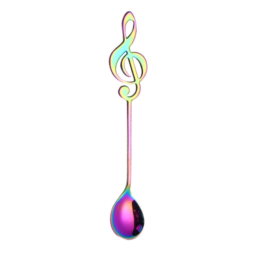 Colorful Spoon Handle Spoons Flatware Ice Cream Drinking Tools Kitchen Gadget Flatware Coffee Drinking Tools Colorful Spoon: Multicolor 