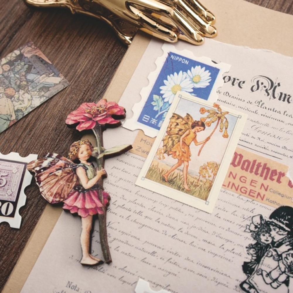 Nuevas Mini páginas de Libros Retro Material de Collage de plantas papel chatarra Vintage álbum de recortes DIY papel decorativo diario planificador H9I2