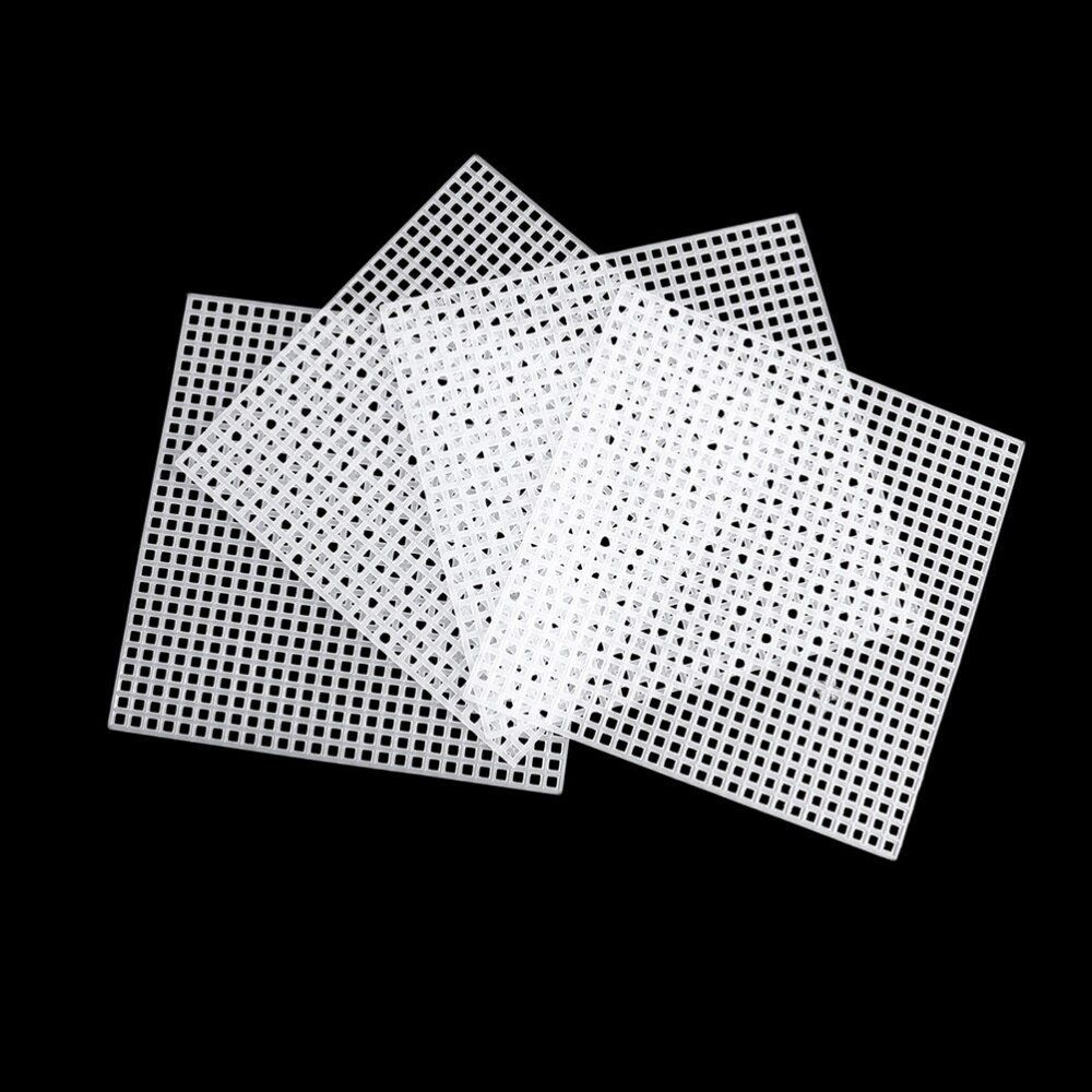 15 Pcs Plastic Canvas Sheets DIY Supplies Portable Handmade Cross-Stitch Canvas Sheets Embroidery Sheet Sewing Mold for Tapestry