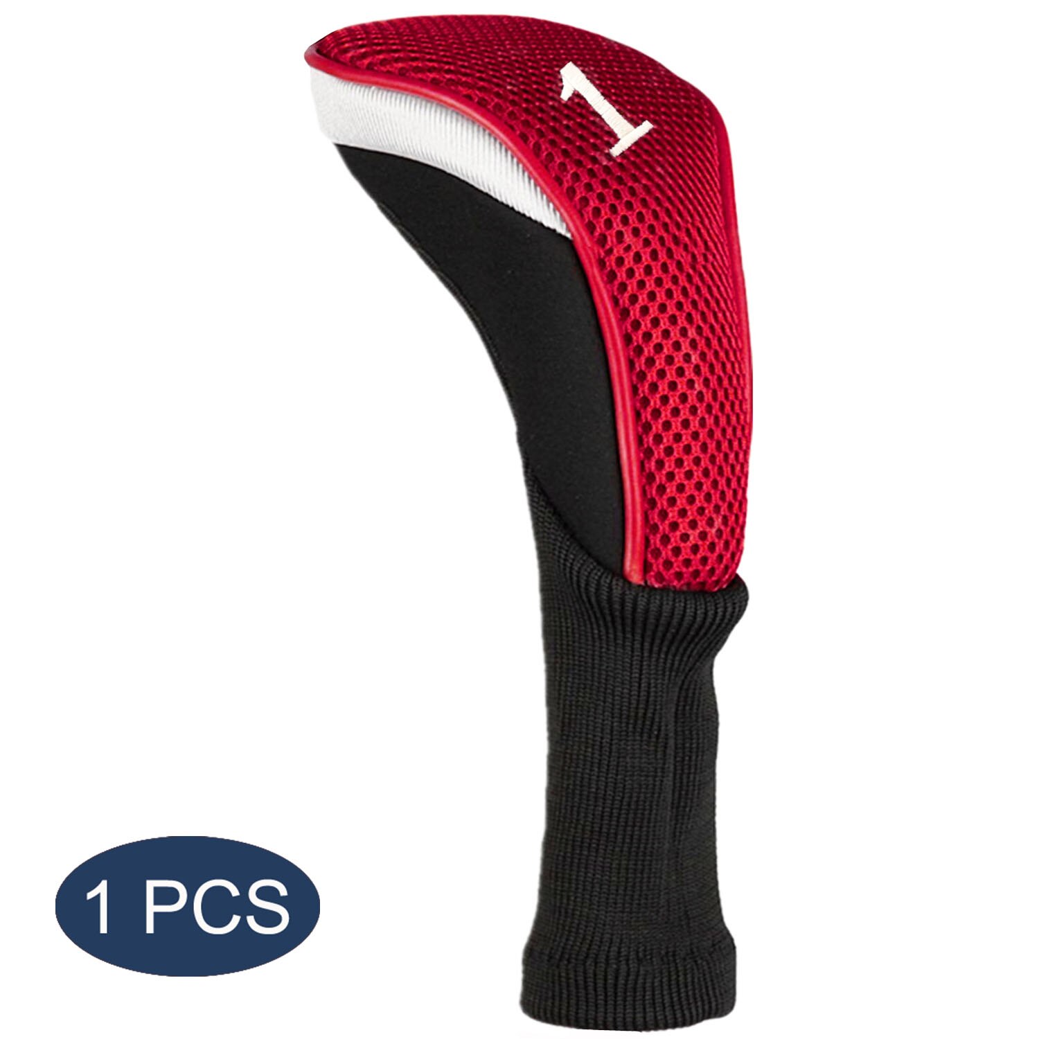 Driver Fairway Hybrid Golf Club Head Covers Putter Woods Cover Protector Verwisselbare Tag Nummer No.1 3 5 7 X: Red-Driver-1Pcs