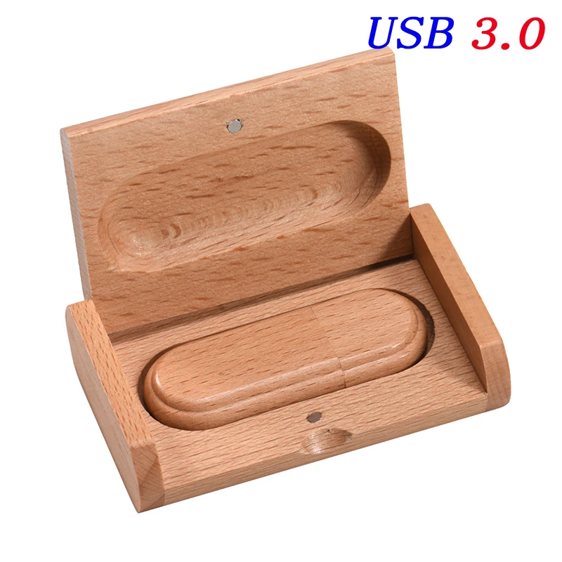 USB 3.0 hochgeschwindigkeitsfreies individuelles Logo USB-Stock aus Holz Ahornholz + Kasten-Stock 4 GB 32 GB 64 GB Erinnerung-Stock: verrotten / 32 MB