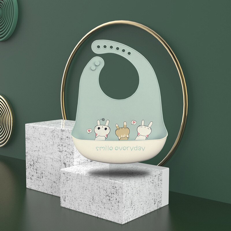Baby Bib Cartoon Dier Siliconen Slabbetjes Speeksel Handdoek Peuter Jongens Meisjes Verstelbare Schorten Kinderen Burp Kleding: three cat