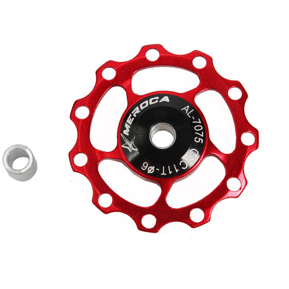 11T/13T Aluminium Mtb Mountainbike Fiets Achterderailleur Pulley Jockey Wiel Racefiets Gids Roller voor 7/8/9/10 Speed: 11T red