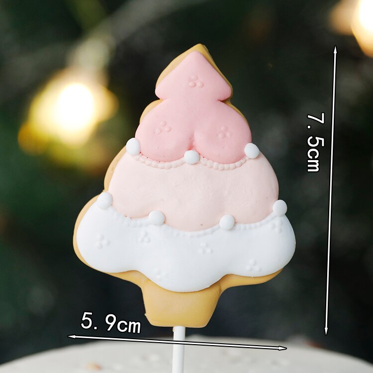 Costume de noël rose en fil d'arbre | Décorations de princesse de neige pour filles, décoration de gâteau, fournitures pour fête d'enfants, pour la pâtisserie, adorables: Christmas tree