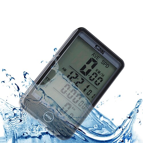 Mtb Bike Fiets Computer Kilometerteller Lcd Backlight Dispaly Snelheidsmeter Computer Kilometerteller Snelheidsmeter Met Groene Achtergrondverlichting