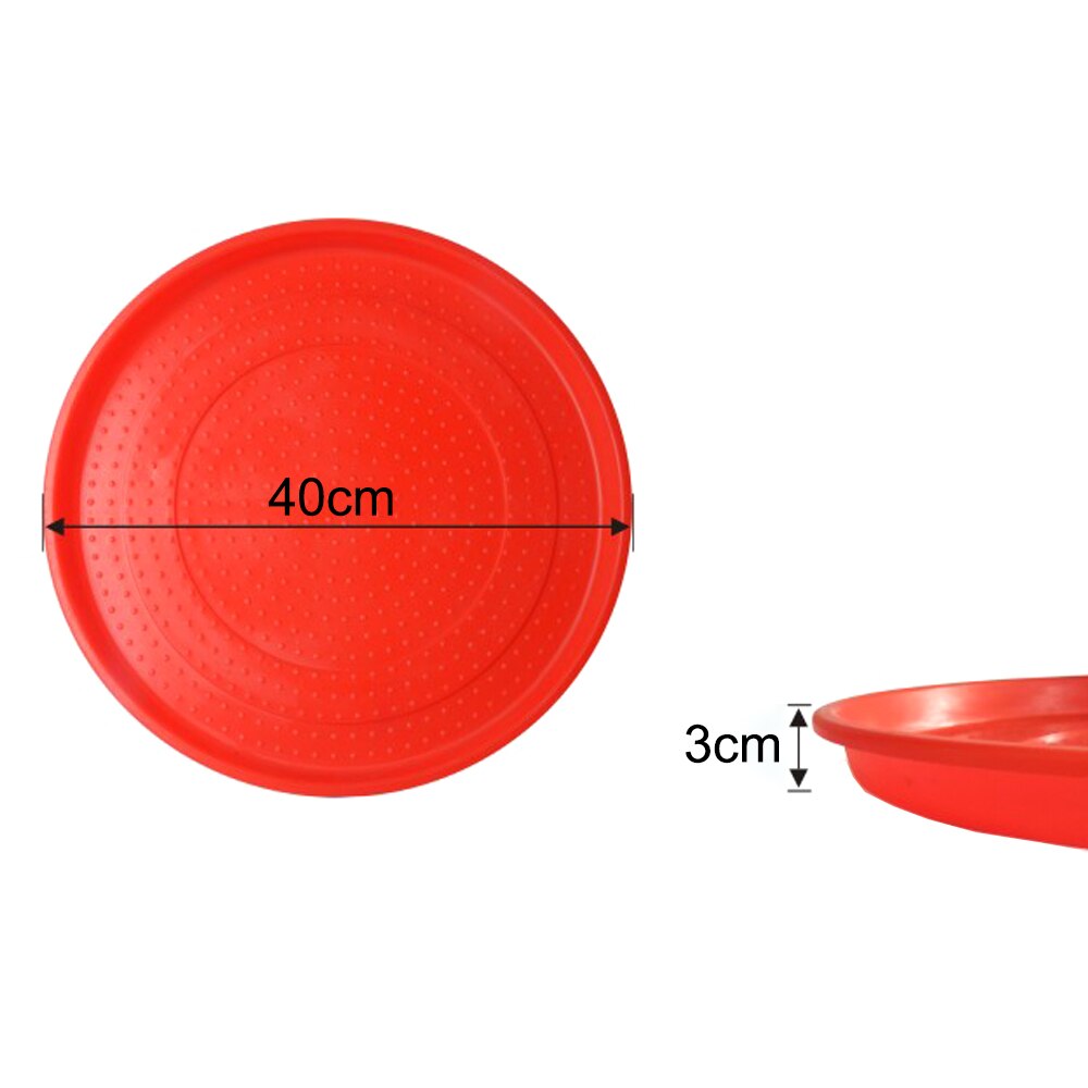 1PC Poultry Chicken Fodder Tray Red Plastic Chicks Feeding Plate Duck Goose Broiler Pigeon Feed Bowls Farming Animal Tools: B