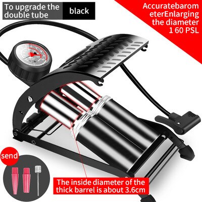 Foot pedal pump bicycle home high pressure pump electric car battery car car basketball foot pump: Army Green