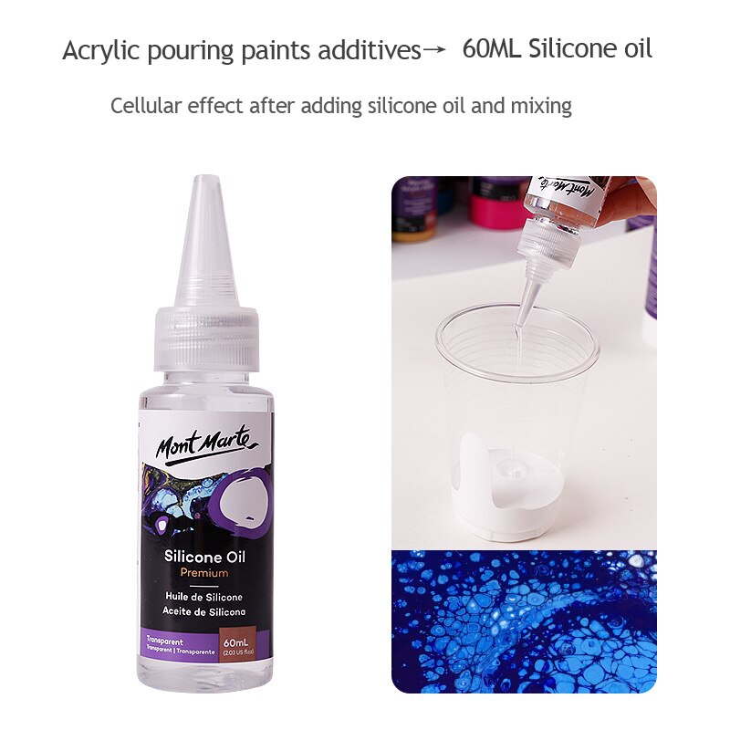 75ml pigment akrylmaling sæt kunst flydende akryl maling til maling håndværk hældning medium lærred til maleri olie tegning diy: Silikoneolie