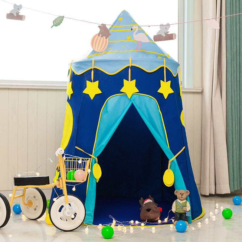 Draagbare Kids Star Playhouse Opvouwbare Tent Kinderen Kasteel Yurt Verjaardag Kind Boy Girl Room Decor Play House Toy Tenten