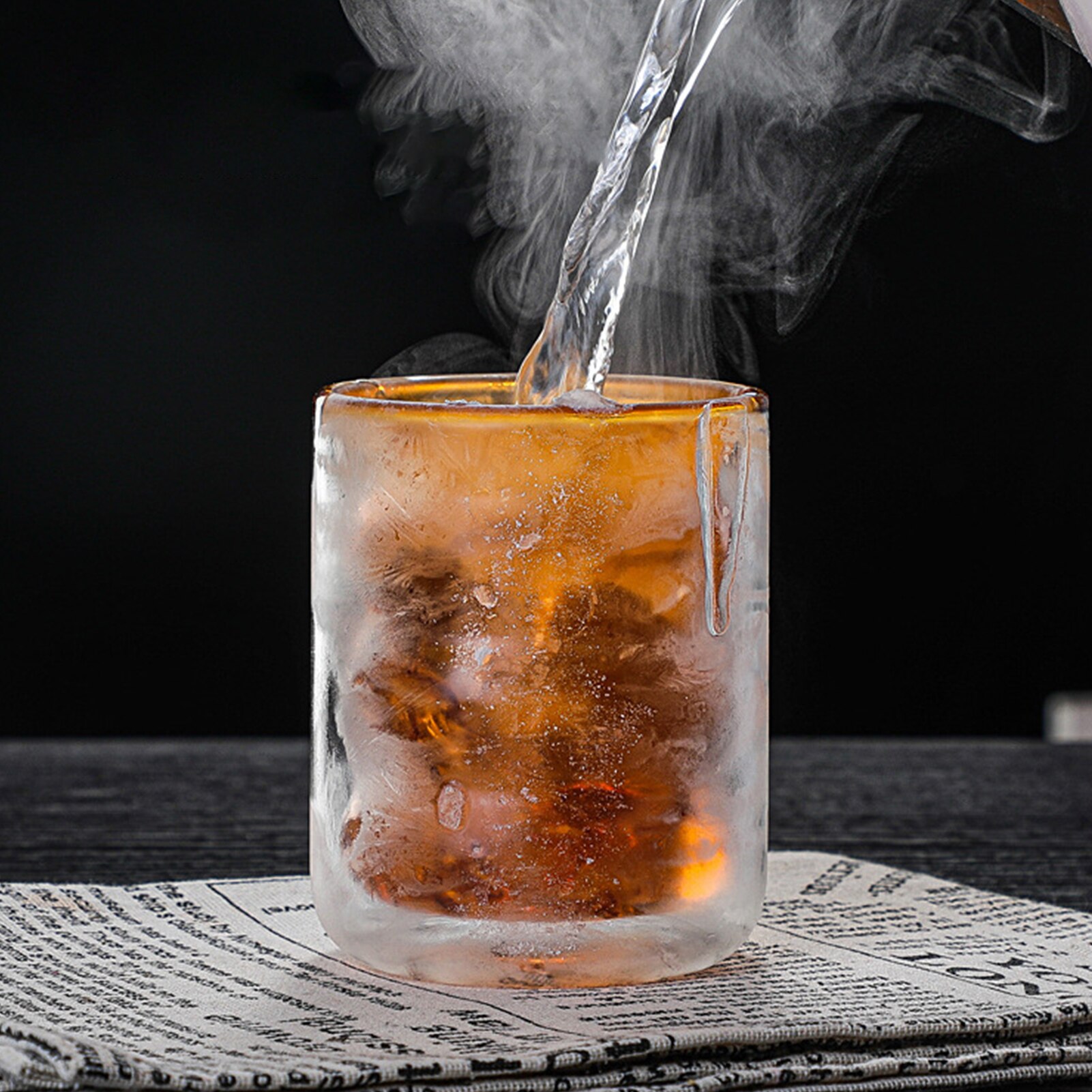 200ml bierglazen, koffiemok, fles, dubbelwandig glas, gekleurde draad, koffieglas, dubbelwandige geïsoleerde wijn-whiskymok