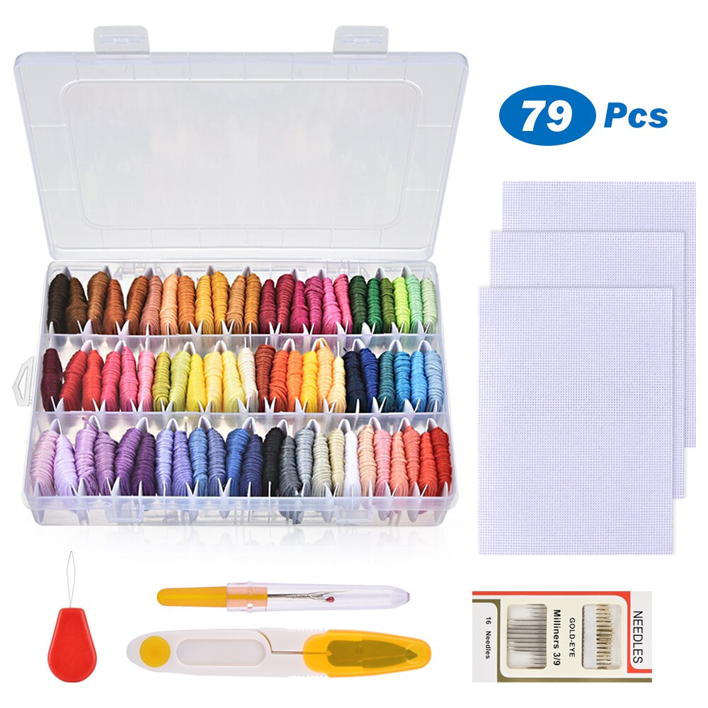 72 Colors Embroidery Thread Sewing Cotton Needle Craft Sewing Set Sewing Tools Embroidery Thread With Box