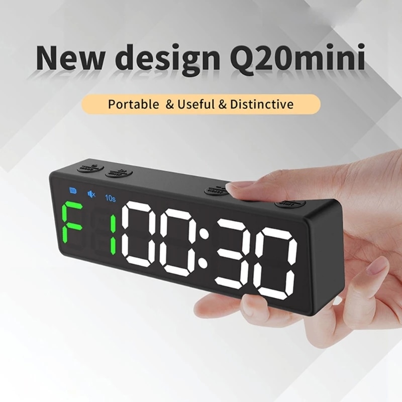 Gym timer led träning kolck nedräkning/upp klocka ultratydlig digital display multi-scener led timer hem gym fitness