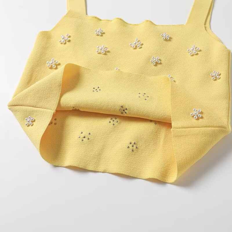 Trafzr søde toppe til kvinder gyaru sommer cropped gary clothes bustier crop strikket  y2k vest dame tubetop med åben ryg