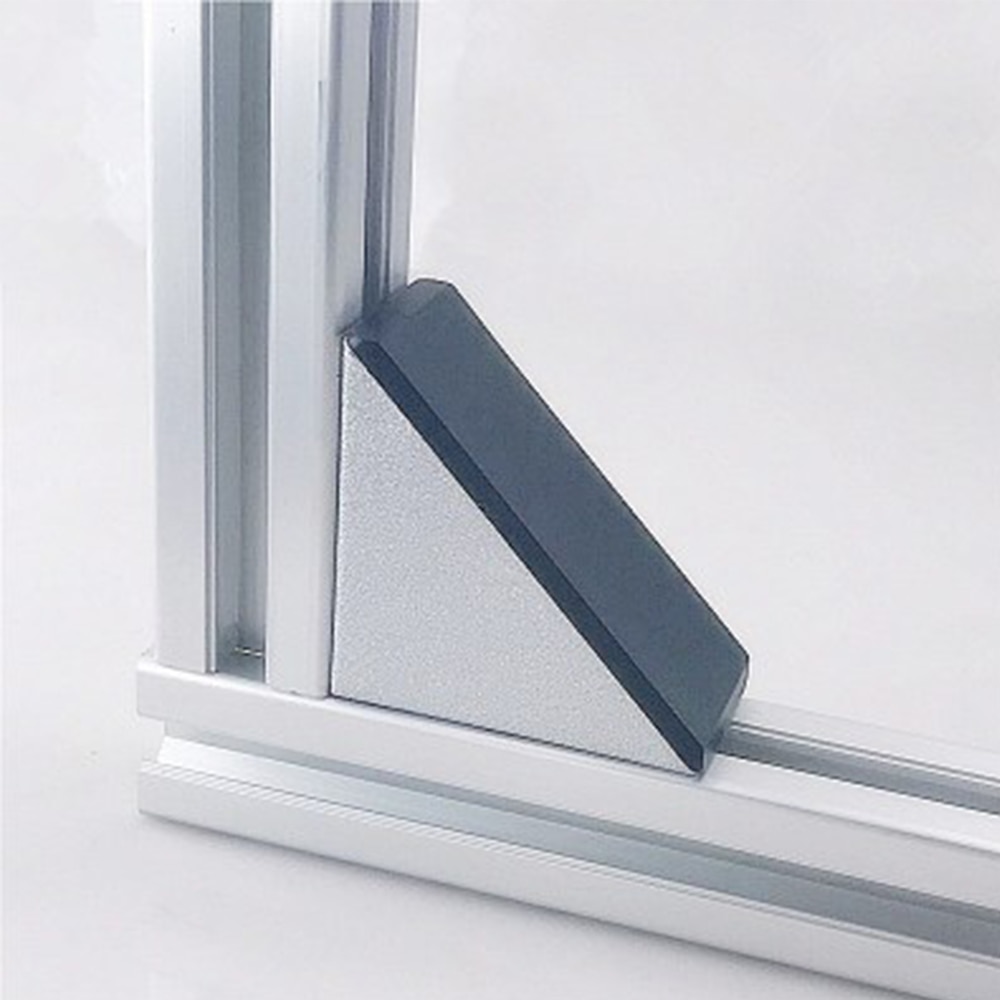 Conector de aluminio con tapa para perfil de aluminio Industrial, accesorio de soporte de esquina, color negro, , 3030, 4040, 10 Uds.