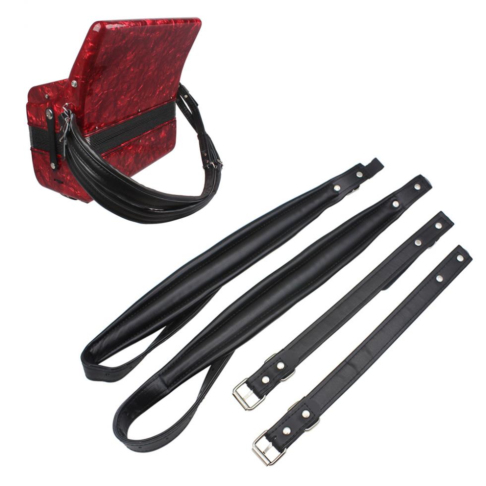 Slade Een Paar Verstelbare Synthetisch Leer Accordeon Schouderbanden Voor 16-120 Bass Accordeons