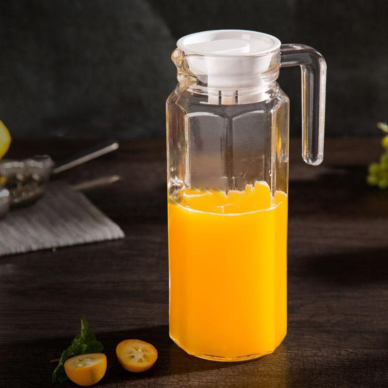 Pichet d'eau froide en plastique de grande capacité, pour jus de fruits, lait, Bar, bouteille de bière, vin, boisson, bouilloire Anti-chute: A-1100ml