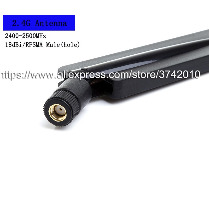 18 dbi omni retningsbestemt 2.4g wifi-antenne trådløst nettverksantenne 22cm lengde rp sma hann