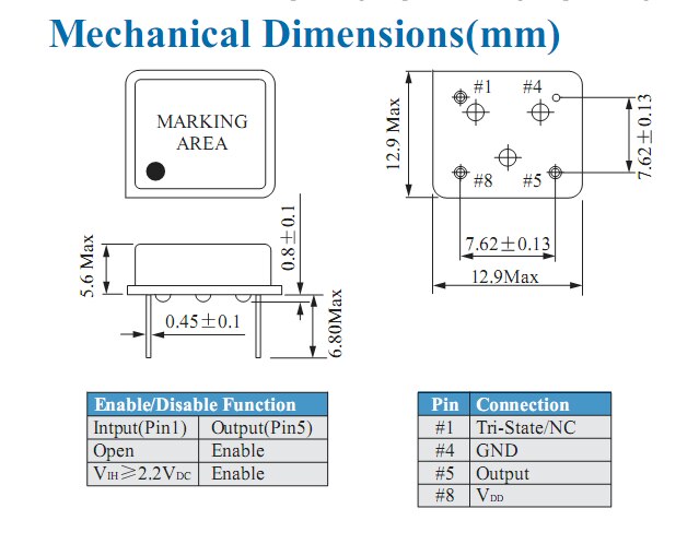 5pcs 7.68MHZ 7.68M 7.6800MHZ In-line active crystal oscillator clock square half size DIP-4 OSC