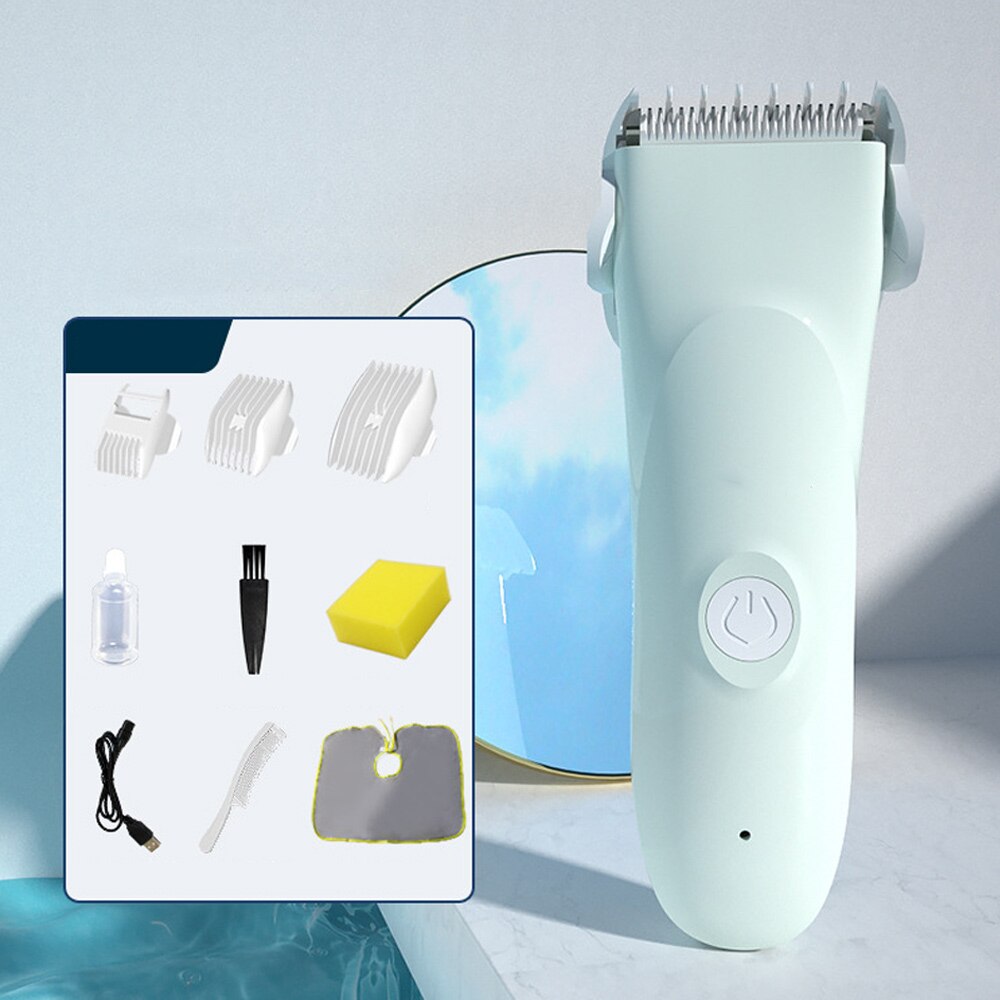 2022 Electric Baby Hair Clipper Quiet Hair Trimmer IPX7 Waterproof Cordless Haircut Kit with Haircut Cape Cleaning Brush
