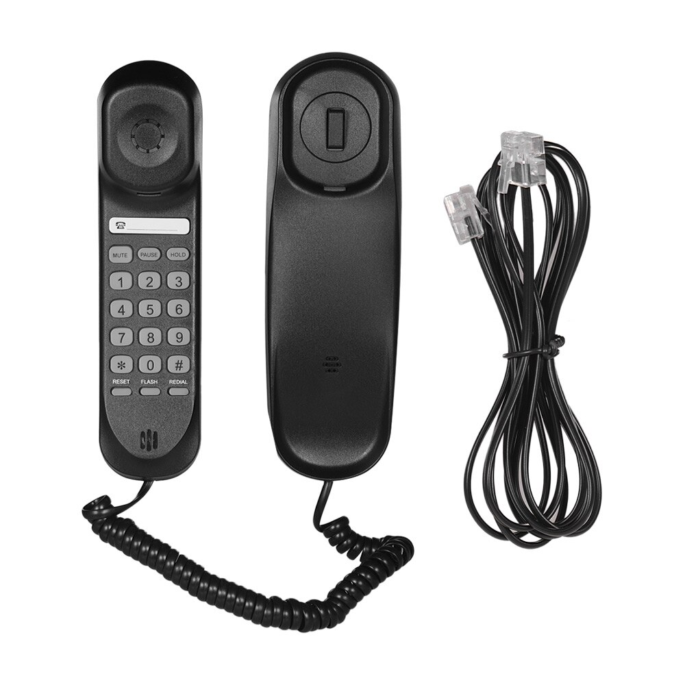 Mini Desktop Snoer Vaste Telefoon Vaste Telefoon Wandmontage Voor Home Hotel Office Bank Call Center Ondersteunt Mute En Dus op