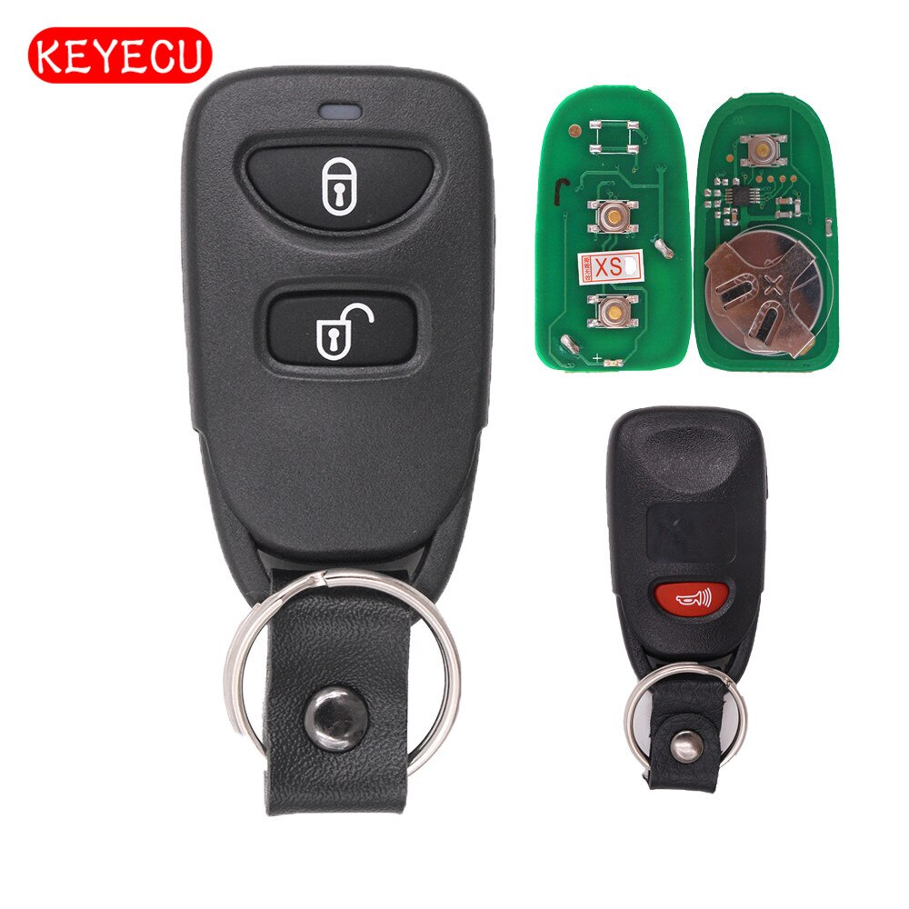 Keyecu Car Remote Control Key Fob 2+1 Buttons 433MHz for Hyundai Tucson Santa Fe 2005 2006 2007