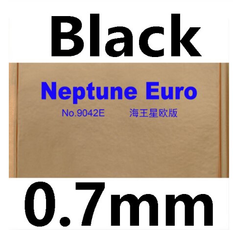 Goma de tenis de mesa GALAXY YINHE Neptune Euro, sin esponja OX, topsheet/Goma de ping pong con esponja en raqueta de tenis de mesa: BLACK 0.7MM