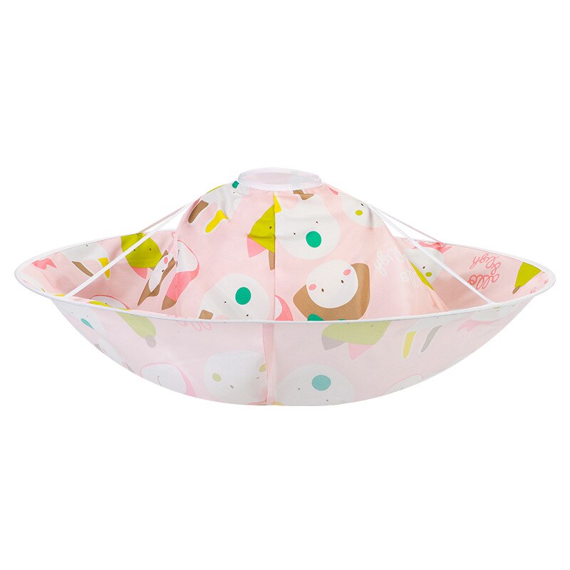 Kids Cartoon Print Foldable Salon Apron Waterproof Hair Cutting Cloak Umbrella Cape Home Hairdressing Cover Cloth Baby Children