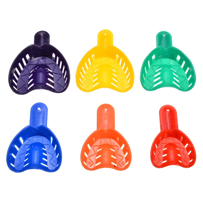 12 stks/set Plastic Tanden Houder Trays Tandindruk Trays Centrale Supply Duurzaam Dental Care Tanden Houder Voor Tandheelkundige Gereedschap