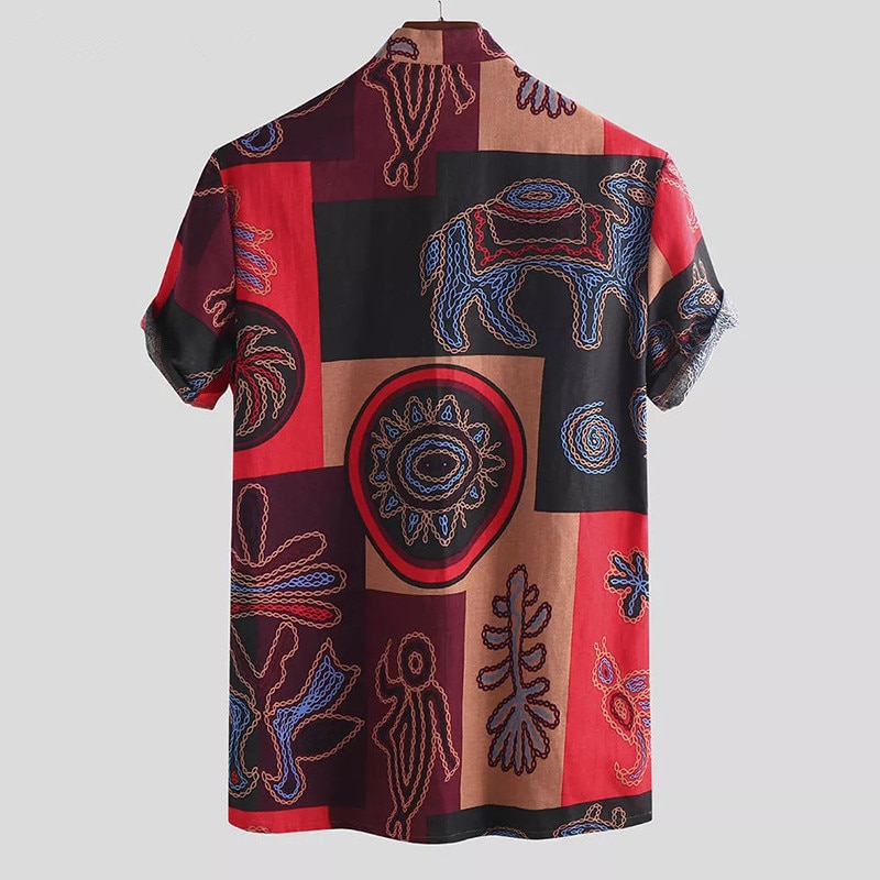 Herrskjortor kortärmade casual hawaiianska toppar t-shirts sommarresor strandskjortor manliga träning streetwear 4xl