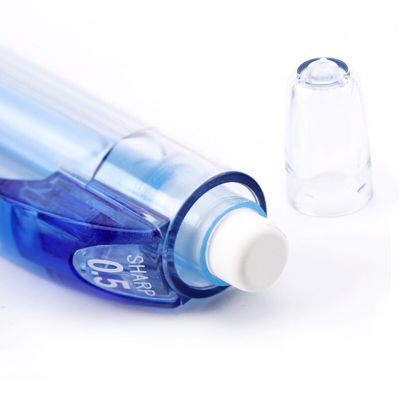 Japansk uni  m5-100 automatisk penna 0.5mm studentaktivitetspenna med gummifärg transparent stavgodis 5 färg