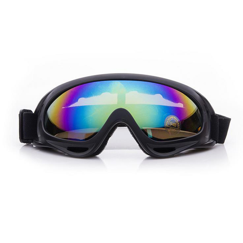 Óculos de equitação da motocicleta anti-areia motocross óculos de sol esportes esqui patinação óculos à prova de vento à prova de poeira uv 400 equipamentos de proteção: Prateado
