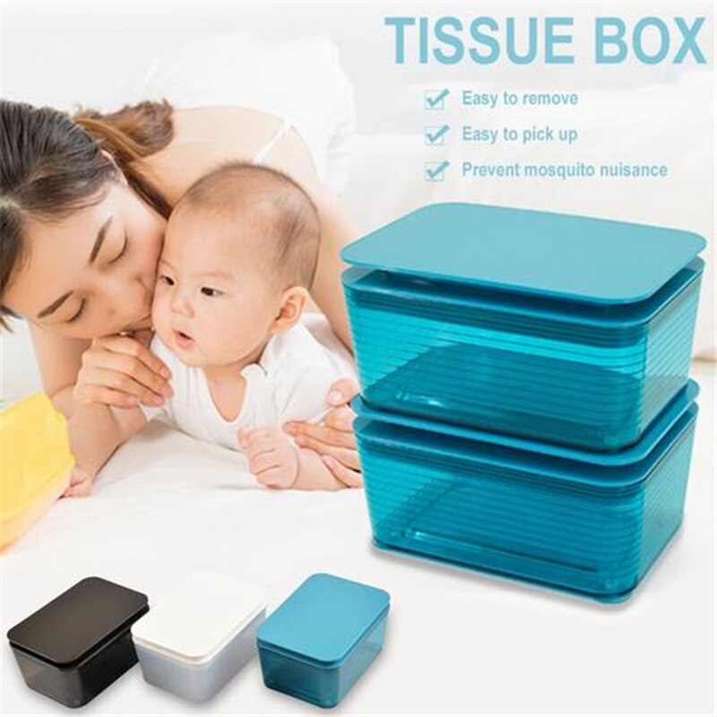 Dry Wet Tissue Paper Container Dispenser Cover Baby Wipes Napkin Plastic Wipes Dispenser Desktop Storage Box Home Tissue Case